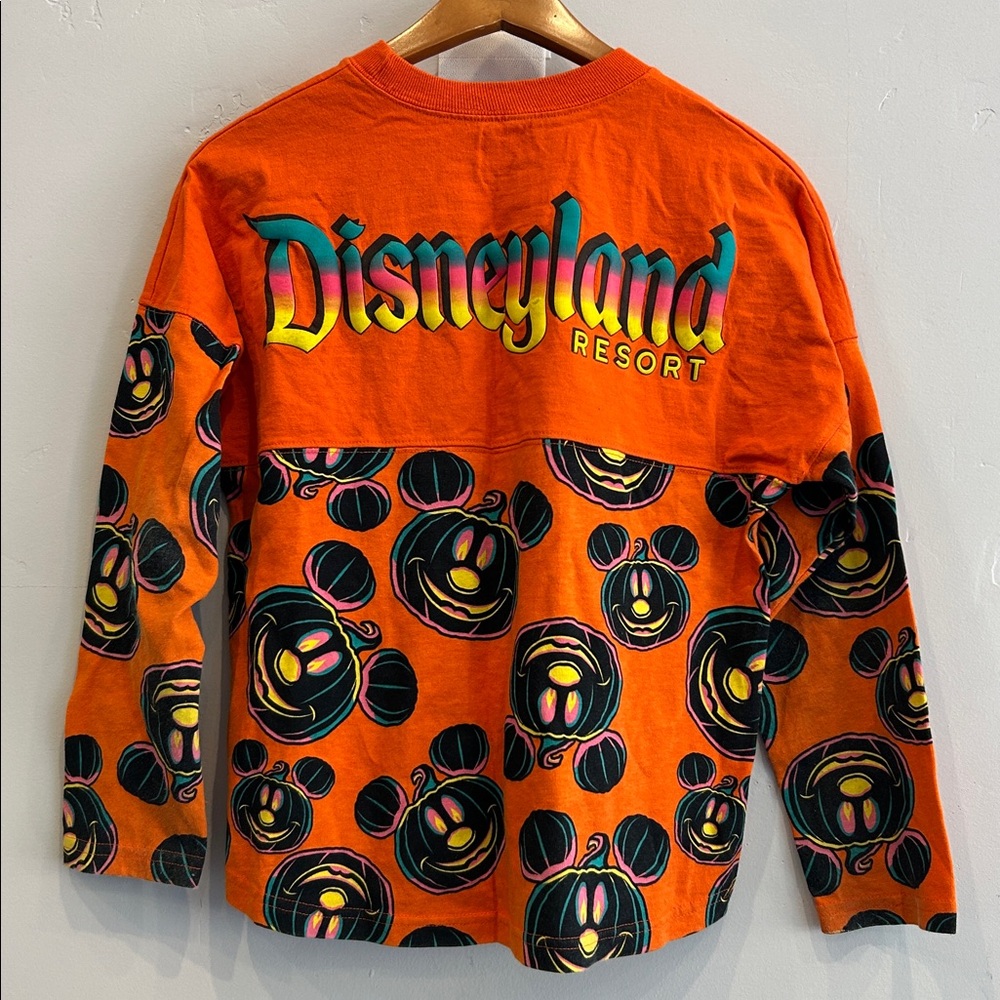 Disney kids Mickey Mouse Halloween Spirit Jersey Disneyland Pumpkin Orange